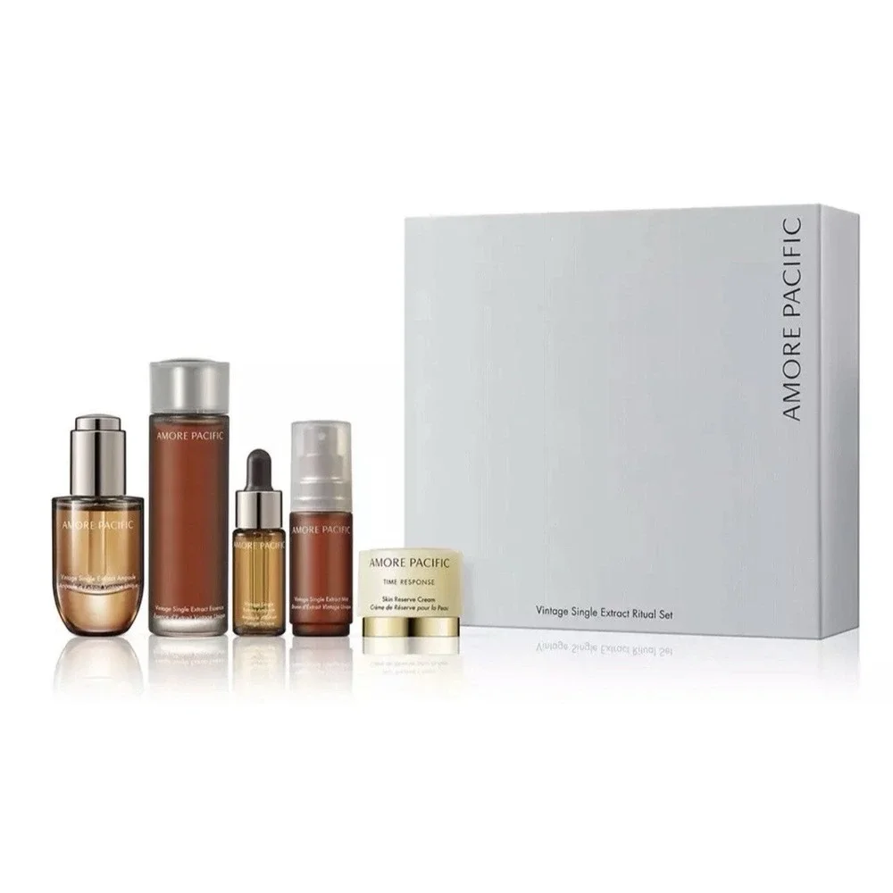 Amore Pacific Vintage Single Extract Ritual Set Ampoule, Essence, Cream,Mist NIB